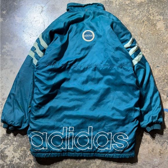 80s Vintage Adidas Quilt-Lined Insulated Jacket (w/ wear & distressing)